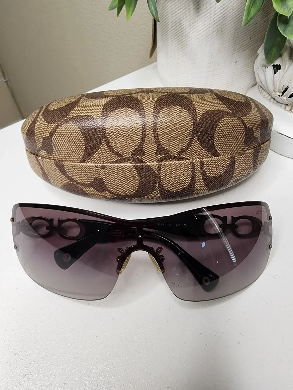 Coach Women's Black Gradient Sunglasses with Signature Case HC 7018 NOELLE